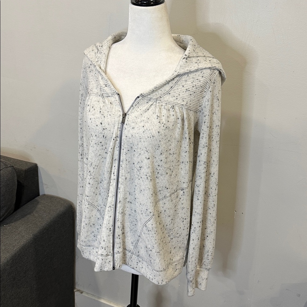 Anthropologie Saturday Sunday Speckled Zip-Up Hoodie - Picture 2 of 4
